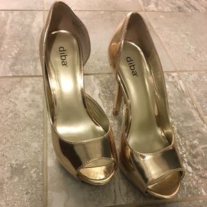 Gold Diba Heels